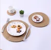 일본식 매트가 두꺼운 방열 테이블 쿠션 컵 패드 그릇 쿠션이있는 손으로 짠 목화 로프