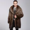 Novo casaco de vison masculino no outono e inverno de 2018