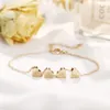 S1219 Hot Fashion Jewelry Gold Color Hearts Beads Charms Bracelet