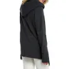 Mulheres Zipper Irregular Hoodies Moletons Com Capuz Outono Inverno Sólidos Pulôver Harajuku Roupas com casaco de bolso LJJA2886