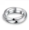 Gloednieuwe Drie Ronden Sterling Zilveren Sieraden Ring SR167, Gloednieuwe 925 Silver Finger Rings Band Ringen