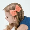 6pcs a set girls cute hair accessories big size school girl hair clips fabric hair bows hairpin