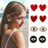 Luxus Designer Ohrstecker Ohrringe Schmuck Frauen 14K Gold Herz Lippen Evil Eye Ohrring Luxus Schmuck Zubehör Für Mädchen Frauen