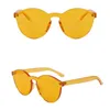 DHL Ship Colorful Fashion Sunglasses For Women And Men Rimless Goggles Thick Frame Metal Hinge Good Quality 9803