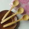 Long Handle Bamboo Spoons High Quality Eco-friendly Tableware Teaspoon Household Spoon Coffee Spoon Safe Baby Small Soup Spoon BH2307