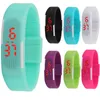 Led digitale display touchscreen horloge unisex sport rechthoek snoep rubberen riem siliconen armbanden polshorloges horloges 15 kleuren