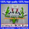 Para corpo KAWASAKI ZX 636 600CC ZX636 1994 1995 1996 1997 213MY.18 verde branco ZX636 ZX6R ZX600 ZX 6R 6R ZX6R 94 95 96 97 carenagens