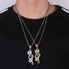 New Style Animal Snake Pendente Collana Iced Out Zircone cubico Argento placcato oro Mens Hip Hop Gioielli Bling Party Jewelry