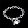 Blanda ordning 4 stycken mycket sterling silverpläterade armband dfm271 gratis skepp senaste kvinnor stilig design 925 silver armband fabrik direktförsäljning