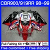 Запас кузова красный черный для HONDA CBR 900RR CBR 919RR CBR900 RR CBR919RR 98 99 278HM.17 CBR900RR CBR 919 RR CBR919 RR 1998 1999 обтекатели комплект