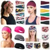 Floral Headband Sports Yoga Turban Knotted Stripes Headwrap Twisted Cross Hairband Stretch Solid Head Band Fashion Hair Accessories C5211