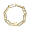 7 8 pouces 1 cm Chaînes Iced Out Bracelets for Men Luxury Designer Bling Diamond Clip Bracelet Gold Silver Cuban Link chaîne JE1074633