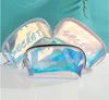 Popular laser cosmetic bag Outdoor Travel Wash Bag TPU cosmetic storage bag available