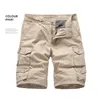 Mens cargo shorts 2020 helt ny armé shorts sommar män bomull lösa arbete avslappnad manliga multi pocket korta byxor