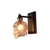 L￢mpadas de parede Personalidade Loft Industrial Industrial Glass Retro Bar externo L￢mpada de parede Sconce luz