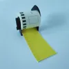 4 X Rolls Yellow Brother Compatible Etiketter DK 22606 DK-22606 DK22606 DK-2606 DK2606 DK 2606 Termiska filmetiketter inte papper