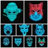 Halloween Full Face Dance Mask Voice LED Control Party Masks Masquerade 3D Animal Masks C810