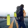 Bouteille d'eau pliante en silicone de 550ML Bouilloire étanche Cuisine Bouteille d'eau portable Sports Tour Courir Camping Bouteille de boisson Sans BPA