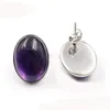 10 Teile/los Weihnachten Schmuck Geschenk Für Frauen Vintage Natürlichen Rosenquarz Tigerauge Amethyst Ohrstecker Europa beliebte Schmuck