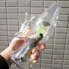 Lava Lamp Bong DABリグの厚いガラスの水のボンズのギャラシユニークなデザインオイルリグが14mmのボウルDHL XL-LX3を持つ滑らかなヒットミニウォーターパイプ