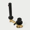 100% Solid Brass Matt Black Bathroom Basin Faucet Simple Round Styles Single Handle Wall Mounted Bathroom Water Mixer Tap