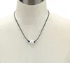 Mode Knoten Imitation Perle Halskette Lederband Halskette Schmuck Verkauf Frauen Halsband Halskette