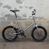 Bicicleta de engrenagem fixa de polegada velocidade única retrô fixie vintage quadro de bicicleta mini vinil com cesta