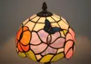 8 tums färgade glasblommor fjärilsbordslampa sängkläder liten natt lampa vardagsrum barnrum kreativa bar bord ljus