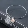 Two-tone Be Happy Charm Bracelets Bangle Friend Brave Strong Fashion Jewelry B1622/3