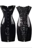 HIGH Special Long Waist Corsets Bustiers Gothic Clothing Black Faux Leather Dress Spiked Waists Shaper Corset S6XL CZ1525295513