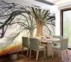wholesale papier peint HD hiver forêt grand arbre paysage salon chambre fond décoration murale papier peint mural