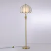 Copper table lamp European retro living room study floor lamp bedroom bedside decoration lighting creative wedding copper lamps