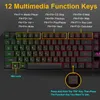 Imice Gaming Keyboard Imitation Mechaniczna klawiatura Podświetlenie English Gamer Keyboard Klawiatura USB Keyboard Computer5155243