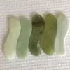 DHL Gratis Natural Jade Stone Guasha Gua Sha Board Shape S Massage Hand Massager Avkoppling Hälsovård Skönhetsverktyg