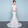 럭셔리 섹시한 인어 웨딩 드레스 기차 Vestidos 드 노비 2020