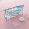 1pc Gliiter Fashion Laser Makeup Bags Portable Hanging Travel Toiletry Bag for Women Make Up Bag Cosmetic Bag Bathroom Shower RRA1887