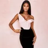 Mode Sexy Blush Satin Bustier Corset Mouwloze Crop Top Bebouwd Feminino Sexy Backless 2020 Party Top Fiesta Mujer Rits