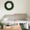 Decorative Flowers & Wreaths Christmas Party Decoration Green Flower Wreath With Light Xmas Tree Hanging Garland Pendant Home Wall Ornament