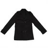 Men's Trench Coats Mens Winter Slim Double Breasted Coat Long Jacket Overcoat Outwear Black Size L/US S1