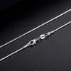 925 Sterling Silver Snake Chain Halsband för kvinnor Hängsmycke Halsband Smycken Tillbehör Gör Hummer Lås Storlek 1.2mm Längden 10 "- 30"