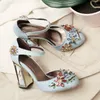 Hot Sale-lente Zomer Nieuwe Hoge Geschoren Bruiloft Bridal Jurk Schoenen Rhinestone Velvet Dames Pumps Retro Schoenen