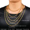 Kraag Figaro Link Chain voor Mannen Zilver Goud Zwart 316L Rvs Ketting 5mm 18-30 inch Heren Hip Hop Sieraden N505