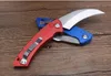 Special Offer 132 Auto Tactical Karambit Claw Knife D2 Satin Blade CNC 6061-T6 Aluminum Handle With Retail Box