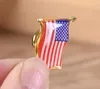 hot sale American Flag Lapel Pin United States USA Hat Tie Tack Badge Pins Mini Brooches for Clothes Bags Decoration GD186