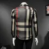 2023 nuovi top da uomo plaid camicie a maniche lunghe stazione europea personalità primavera e autunno tutto-fiammifero moda tendenza casual s239H