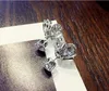 Women Fashion Jewelry Diamond Glowworm Design silver color Stud Earrings Gift