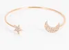 4pcs set Gold Plated Star Heart Moon Bohemian Bracelets Bangle For DIY Fashion Jewelry Gift CR36 Shipp2486