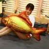 cute simulation fish doll giant plush carp toy bed cushion sleeping pillow for boy girl gift deco 43inch 110cm DY50732