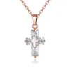 Cross zircon pendant European and American temperament jewelry manufacturers DJN84 mix order Pendant Necklaces jewelry