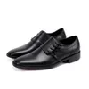 Leer nieuwe zaken echte oxfords mode bruiloft feest mannelijke jurk veter kantoor formele mannen schoenen schoenen 5324